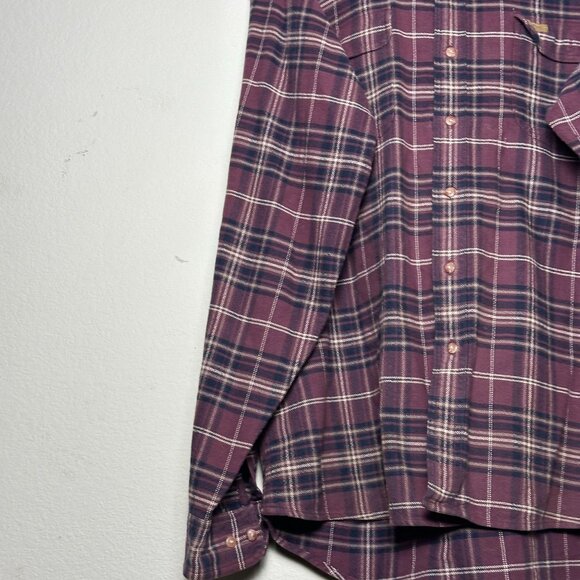 VTG Redhead Flannel Plaid Gorp Button Up Shirt Men XXLT Red Black Gorp 90s Fall - Picture 9 of 11